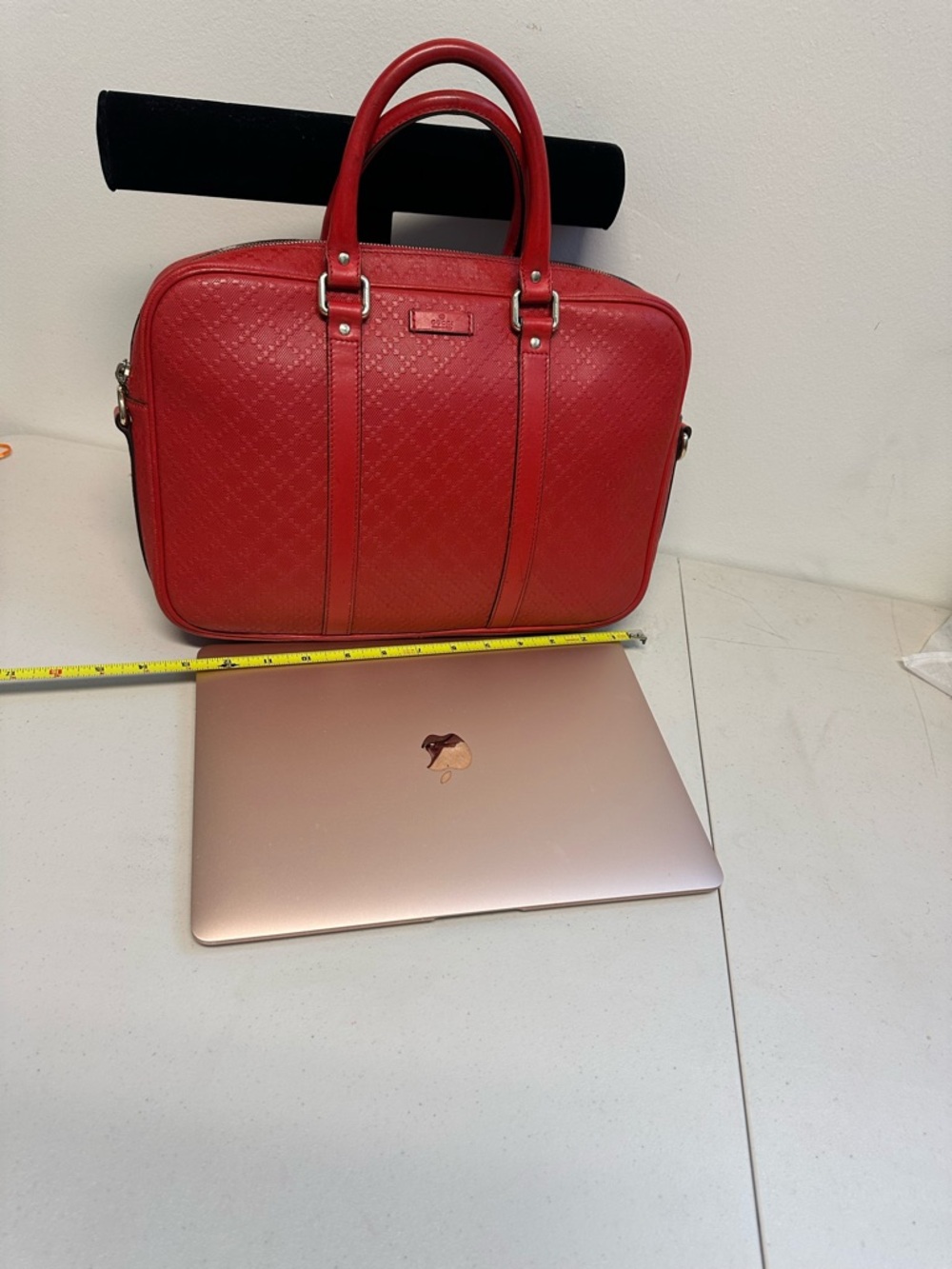 Gucci Red Leather Laptop Bag - Picture 15 of 17